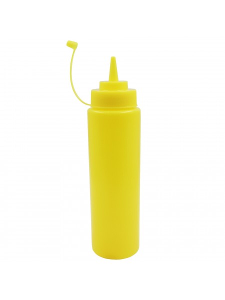 Емкость для соуса пластиковая, 700 мл, желтая, с защитным колпачком, Welshine. (1043Y)