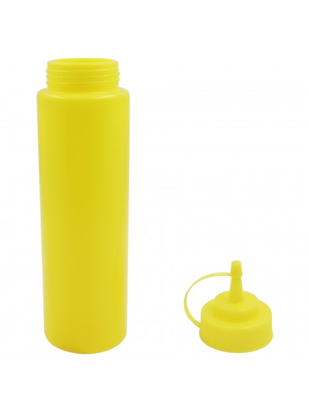 Емкость для соуса пластиковая, 700 мл, желтая, с защитным колпачком, Welshine. (1043Y)