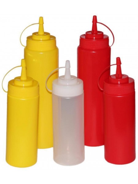 Емкость для соуса пластиковая, 700 мл, прозрачная, с защитным колпачком, Welshine. (1043)