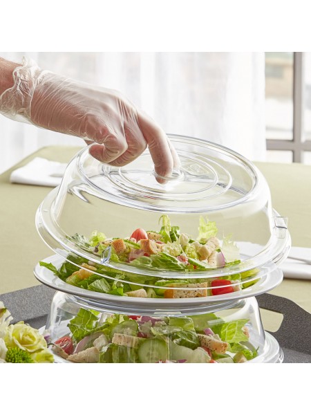 Крышка круглая для горячих и холодных блюд, 26х6,5 см, поликарбонат, прозрачная, Welshine. (1071C)