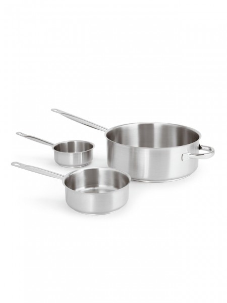 Сотейник низкий, 5,8 л, D-28 см, H-9,5 см, нержавеющая сталь, серия 1000, Paderno. (11008-28)