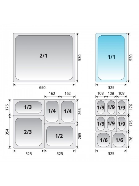 Крышка к гастроемкости 1/1 нержавеющая сталь, Luxstahl. (1110)