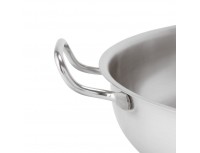 Сковорода с двумя ручками, 24х5 см, нержавеющая сталь, серия 1100, Paderno. (11115-24)