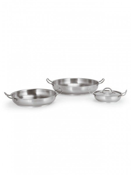 Сковорода с двумя ручками, 24х5 см, нержавеющая сталь, серия 1100, Paderno. (11115-24)