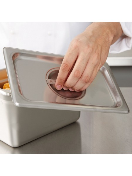 Крышка для гастроемкости 1/4 (26,5х16,5 см), нержавеющая сталь, Dali Group. (114000)