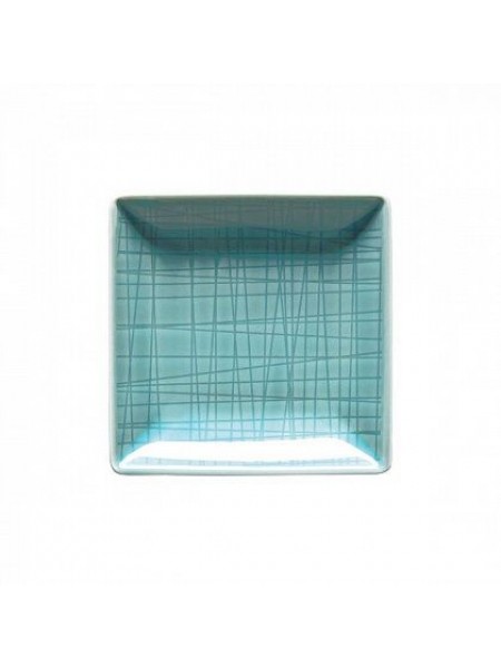 Блюдо квадратное, 10х10 см, Mesh Aqua, Rosenthal. (11770-405152-15288)