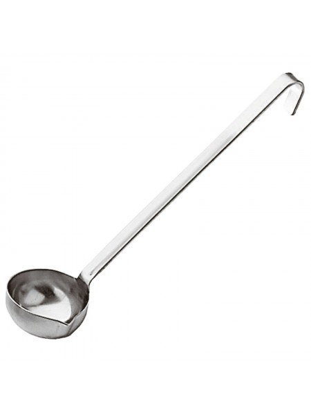 Половник с носиком и короткой ручкой, для кухни, нержавеющая сталь, D-6,5 см, L-23 см, 0,07 л, Paderno. (11969-02)