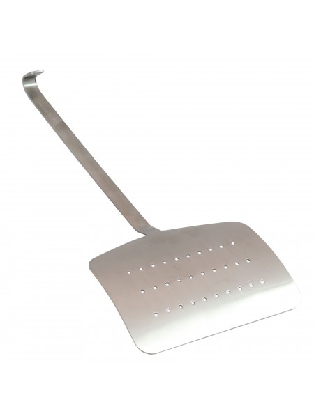 Лопатка перфорированная для рыбы, нержавеющая сталь, рабочая поверхность 10х16,5 см, общая L=40см, Paderno. (11985-34)
