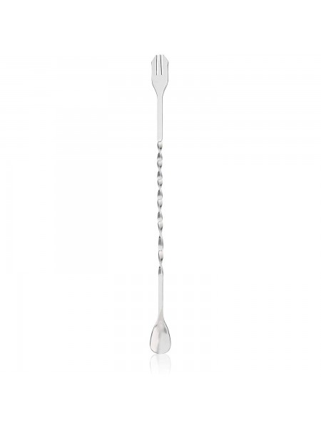 Ложка барная, 26 см, с вилкой, нержавеющая сталь, Henry. (12-025)