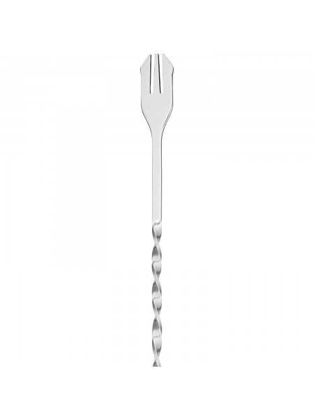 Ложка барная, 26 см, с вилкой, нержавеющая сталь, Henry. (12-025)