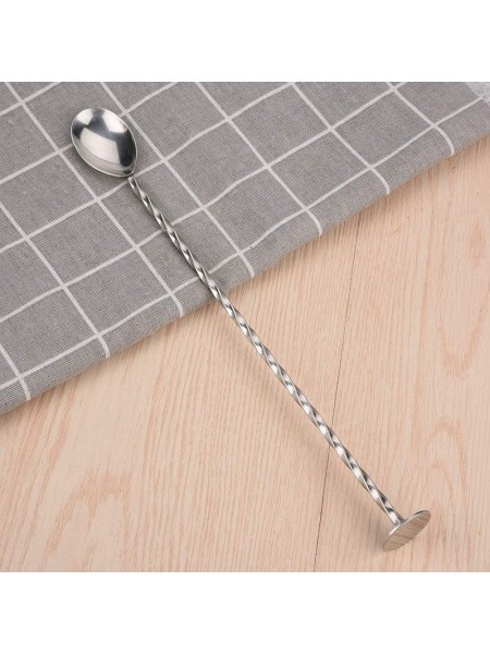 Ложка барная, с мадлером, 27 см, нержавеющая сталь, Henry. (12-034)