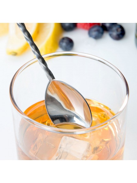 Ложка барная, с мадлером, 27 см, нержавеющая сталь, Henry. (12-034)