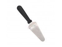 Лопатка треугольная кухонная, металлическая, рабочая поверхность 12х6см, общая L=26см, пластиковая ручка, Henry. (12-041)