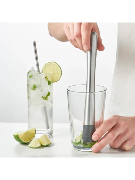 Мадлер барный для коктейлей, 24,5 см, нерж. сталь, пластик, Henry. (12-096)