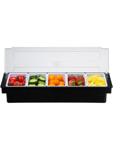 Контейнер барный, 5 лотков, 49х16х9 см, пластик, Henry. (12-115)