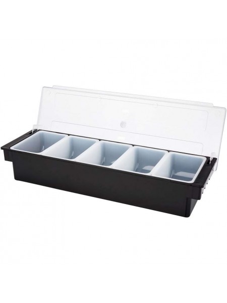 Контейнер барный, 5 лотков, 49х16х9 см, пластик, Henry. (12-115)