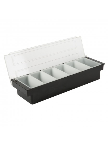 Контейнер барный, 6 лотков, 49х16х9 см, пластик, Henry. (12-116)