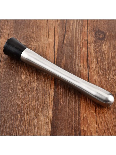 Мадлер барный для коктейлей, 20 см, нержавеющая сталь, пластик, Henry. (12-171)