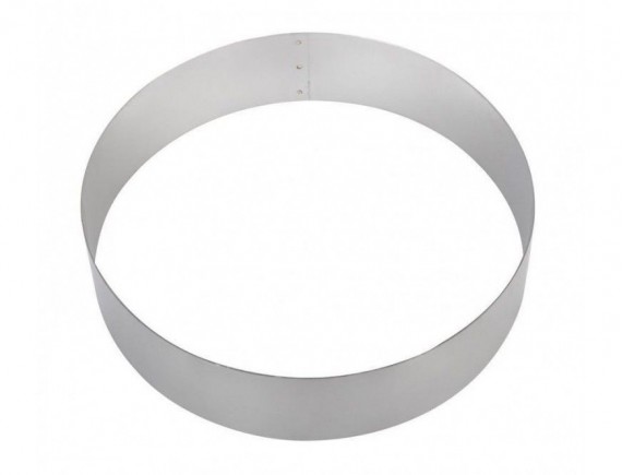 Кольцо для торта кондитерское, гарнира, 12х6 см, нержавеющая сталь, VTK. (120602)