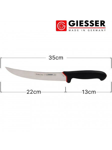 Нож обвалочный профессиональный, 22 см, для обвалки и разделки мяса, ручка PrimeLine, Giesser. (12200 22)