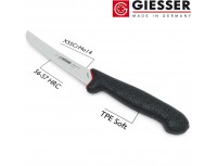 Нож обвалочный профессиональный, 15 см, для обвалки и разделки мяса, лезвие с желобками, ручка PrimeLine, Giesser. (12260 wwl 15)