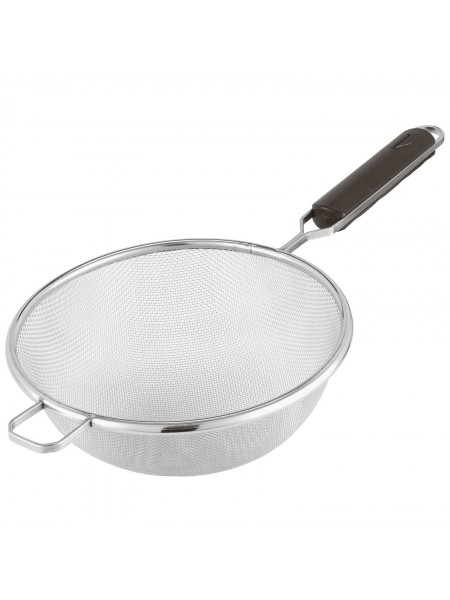 Сито кухонное поварское для просеивания муки, нержавеющая сталь, D-26 см, ручка 27 см, Paderno. (12622-26)