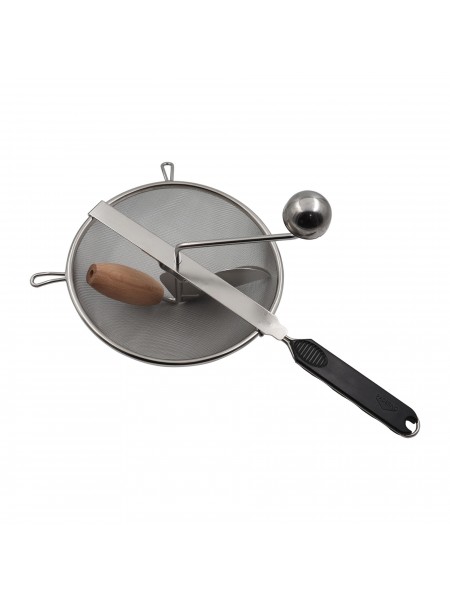 Сито протирочное для овощей, пюре, D-20 см, нержавеющая сталь, Paderno. (12638-20)