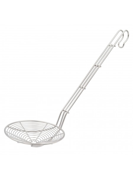 Шумовка большая кухонная сетчатая, D-16см L-40 см, нержавеющая сталь, Paderno. (12641-16)