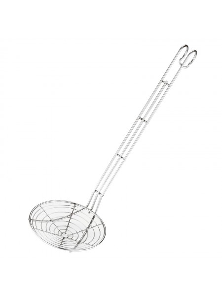 Шумовка большая сетчатая кухонная , D-28см L-50 см, нержавеющая сталь, Paderno. (12641-28)