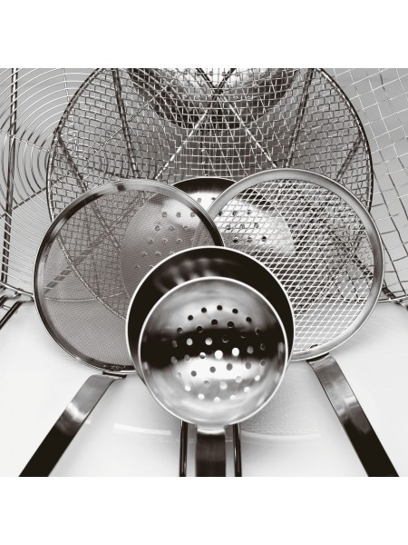 Шумовка большая сетчатая кухонная , D-28см L-50 см, нержавеющая сталь, Paderno. (12641-28)