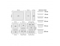 Гастроемкость 1/4-100 (26х16х10 см) нержавеющая сталь, Paderno. (14108-10) (14108-10)