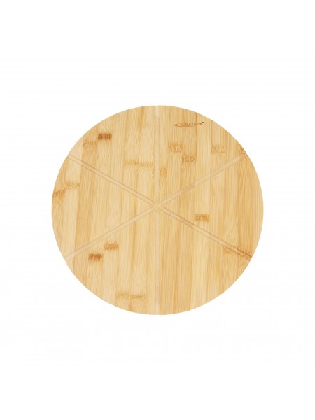 Сервировочная доска для пиццы с разметкой, бамбук, D-33, толщина 2 cм, Катунь. (15-006792)