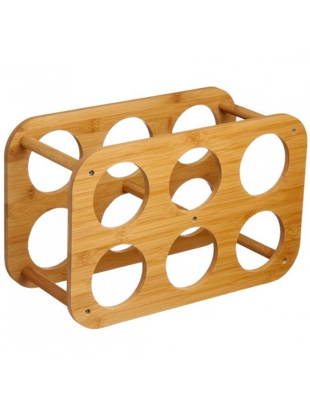 Подставка для винных бутылок, на 6 штук, бамбуковая, Катунь. (15-007643)