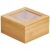 Коробка для чайных пакетиков, 14х14х7,5 см, бамбук, Катунь. (15-015885)