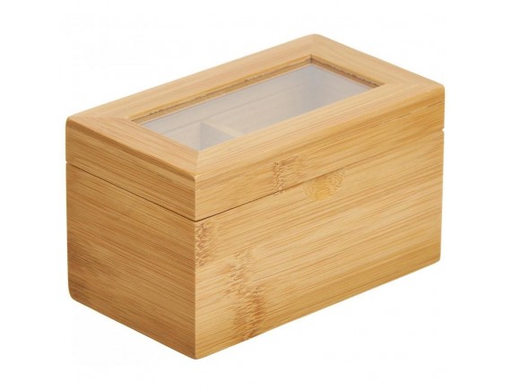 Коробка для чайных пакетиков, 14х8х8 см, бамбук, Катунь. (15-015886)