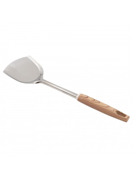 Лопатка поварская, нержавеющая сталь, рабочая поверхность 8,5х8,5 см, общая L 33,5 см, ручка пластик, Astell. (15-017348)