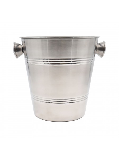 Ведро для льда, шампанского, 20,5х21 см, 4,2 л, нерж.сталь, Катунь. (15-020567)