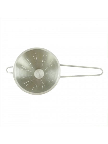 Дуршлаг конусный кухонный, с ручкой, D-14 см, нержавеющая сталь, Катунь. (15-020789)