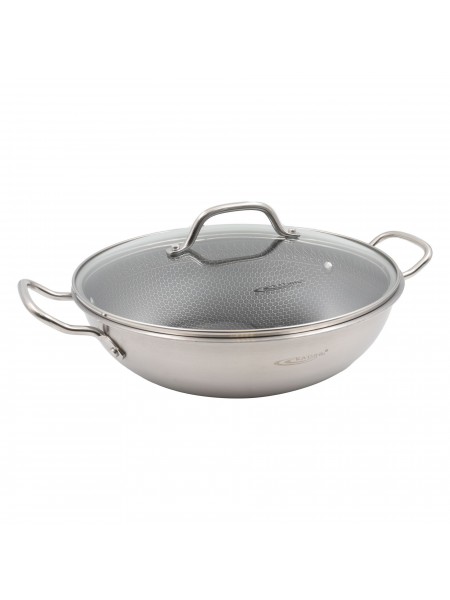 Сковорода Вок, D-28 см, нерж.сталь с антипригарным покрытием, Катунь. (15-023579)