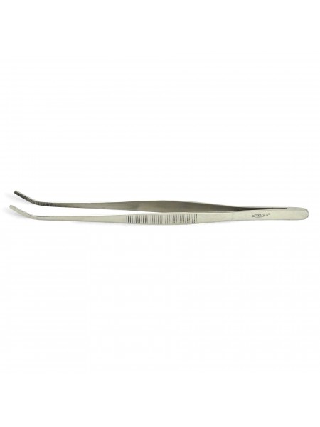 Кулинарный кухонный пинцет, 30 см, изогнутый, нержавеющая сталь, Катунь. (15-024356)