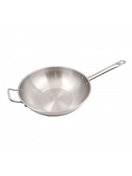 Сковорода Вок, D-34 см, H-10 см, нерж.сталь, Катунь. (15-032829)