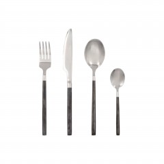 Набор столовых приборов из нержавеющей стали, Моник Блэк, 24 предмета, Катунь. (15-034monikblack)