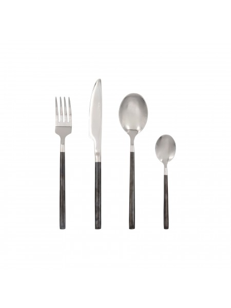 Набор столовых приборов из нержавеющей стали, Моник Блэк, 24 предмета, Катунь. (15-034monikblack)