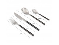 Набор столовых приборов из нержавеющей стали, Моник Блэк, 24 предмета, Катунь. (15-034monikblack)