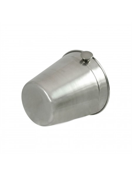 Ведерко для льда, 1,5 л, со щипцами, нержавеющая сталь, Катунь. (15-073320)