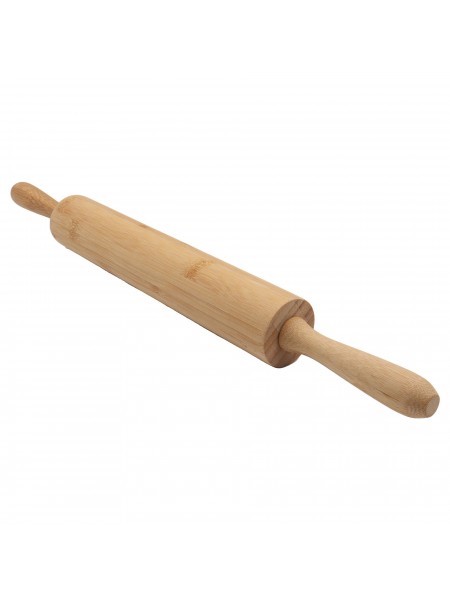 Скалка бамбуковая с вращающимися ручками, D-5 см, L-28 см, Катунь. (15-110818)