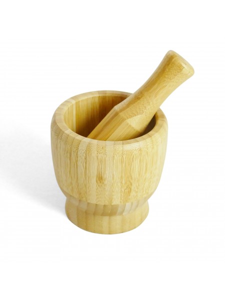 Ступка с пестиком, D10 см, H10 см, бамбук, Катунь. (15-110830)