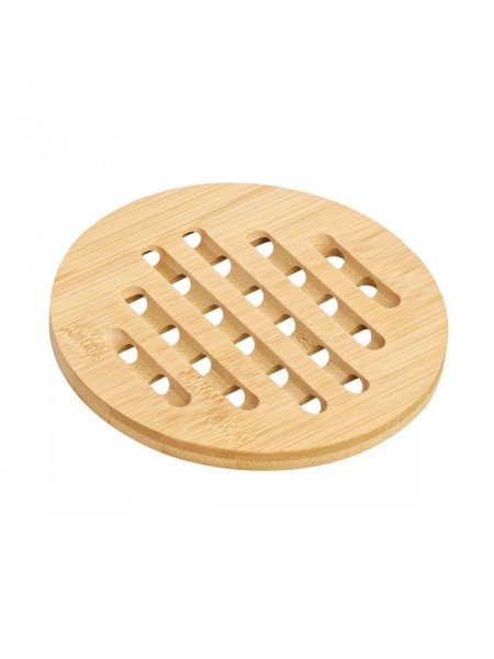 Подставка под горячее, D 15 см, толщина 1 см, бамбук, Катунь. (15-150084)