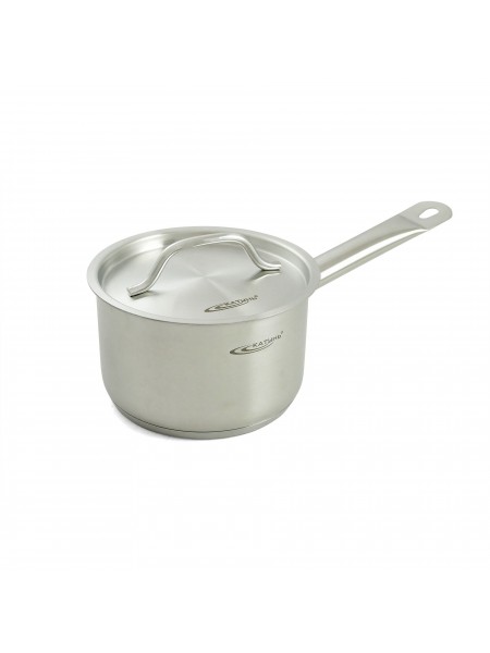 Сотейник 1,8 л, D-16 см, H-10 см, с крышкой, нержавеющая сталь, Катунь. (15-240129)