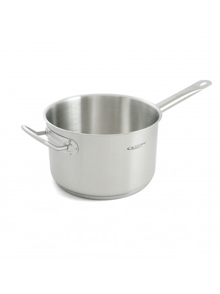 Сотейник 4,8 л, D-22 см, H-13,5 см, с крышкой, нержавеющая сталь, Катунь. (15-240132)